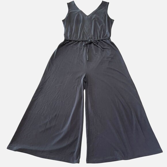 Sigrid Olsen Modal Blend Wide Leg Jumpsuit Romper Rayon Blend Size Medium Blue - Picture 2 of 14